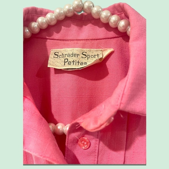 VINTAGE 60s Mod Schrader dress szXS/S Petites midi dress Barbie linen minimalist - Picture 2 of 11